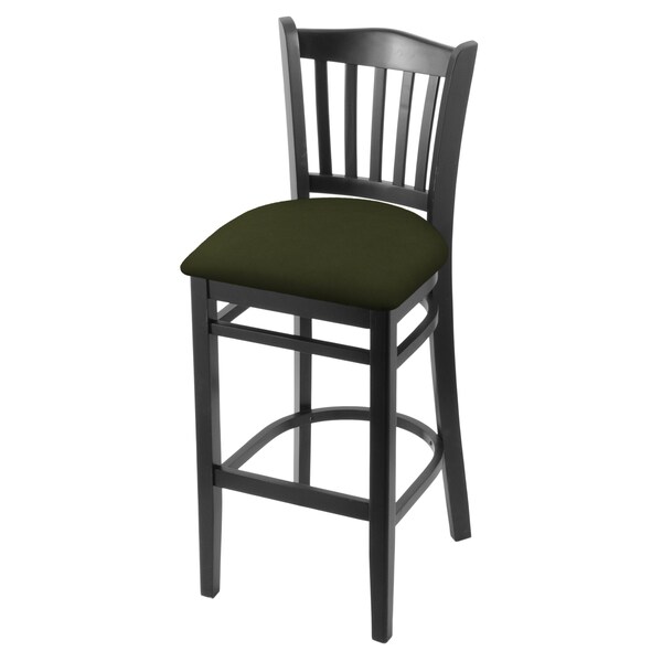 Holland Bar Stool Co 30" Bar Stool, Black Finish, Canter Pine Seat 312030Blk010 - main
